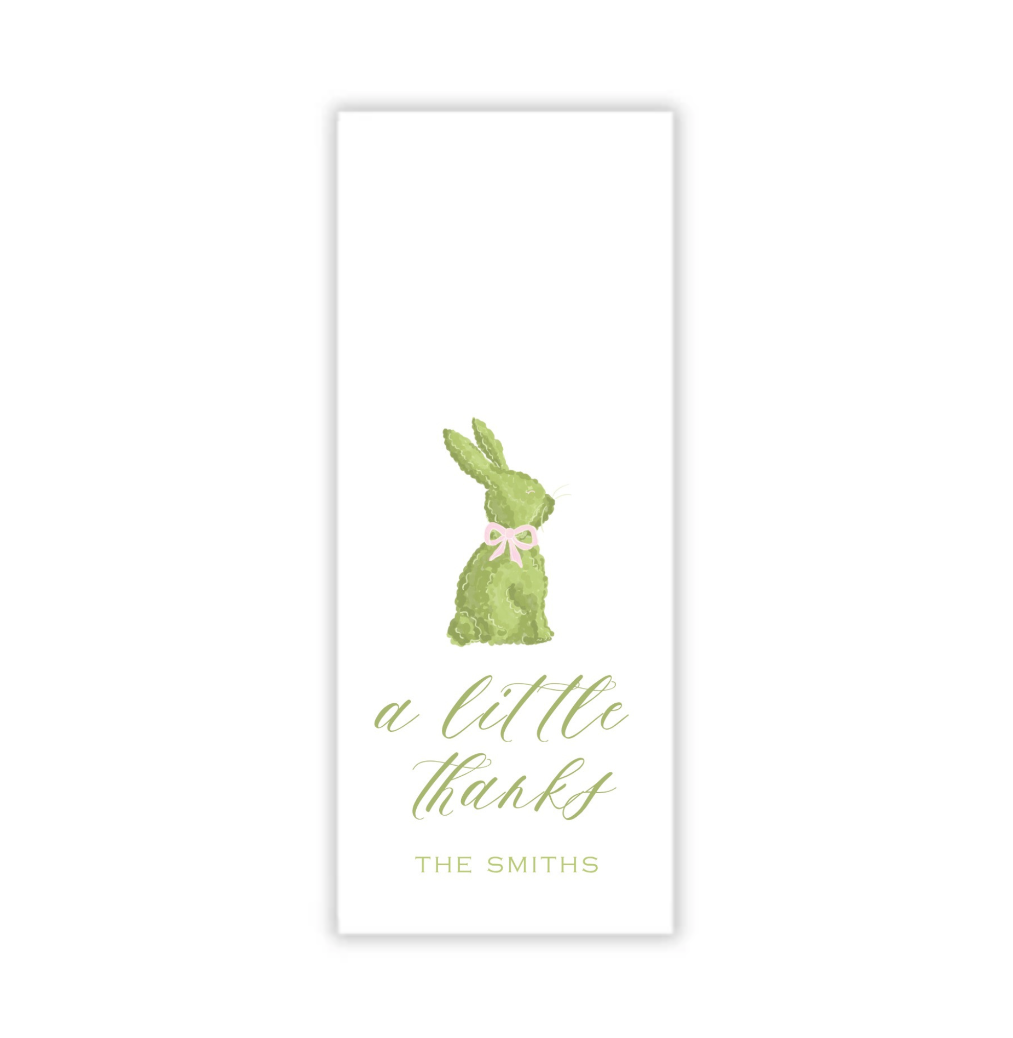 Pink Topiary Bunny Classic Gift Tags