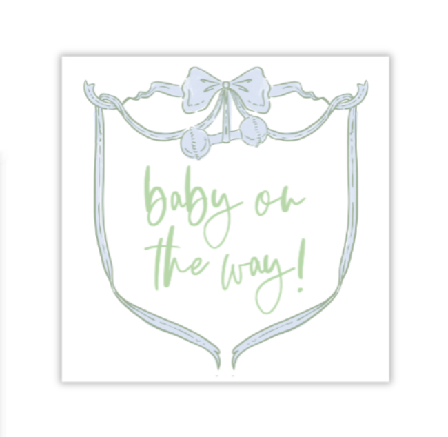 Blue/Grey Baby Announcement Sign