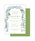 Blue Nursery Rhymes Invitation