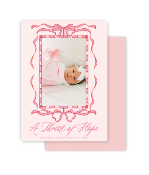 Pink Frame Christmas Card