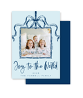 Navy Bamboo Christmas Card