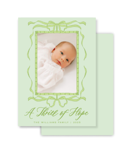 Green Frame Christmas Card