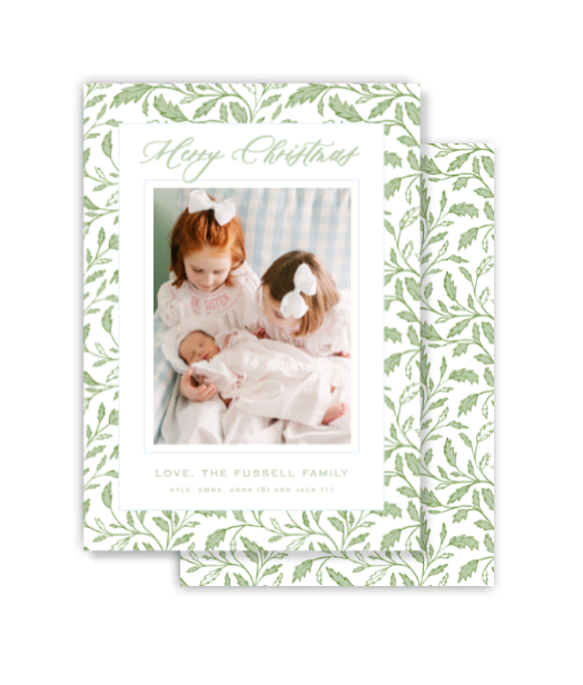 Merry Leaves Christmas Card