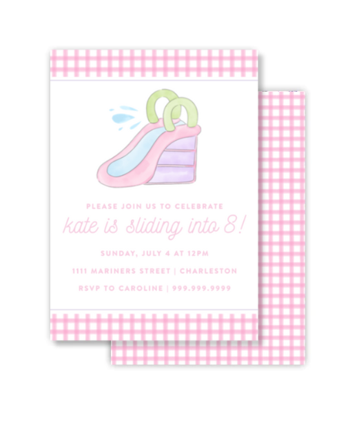 Pink WATERSLIDE Invitation