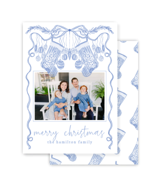 Samantha Stocking Christmas Card
