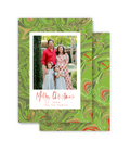 Green Marble Christmas Card