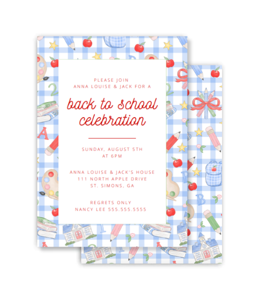 School Days Party Invitation
