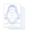 Blue Crest Baby Shower Invitation