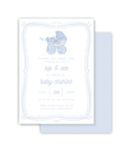 Blue Sip & See Invitation