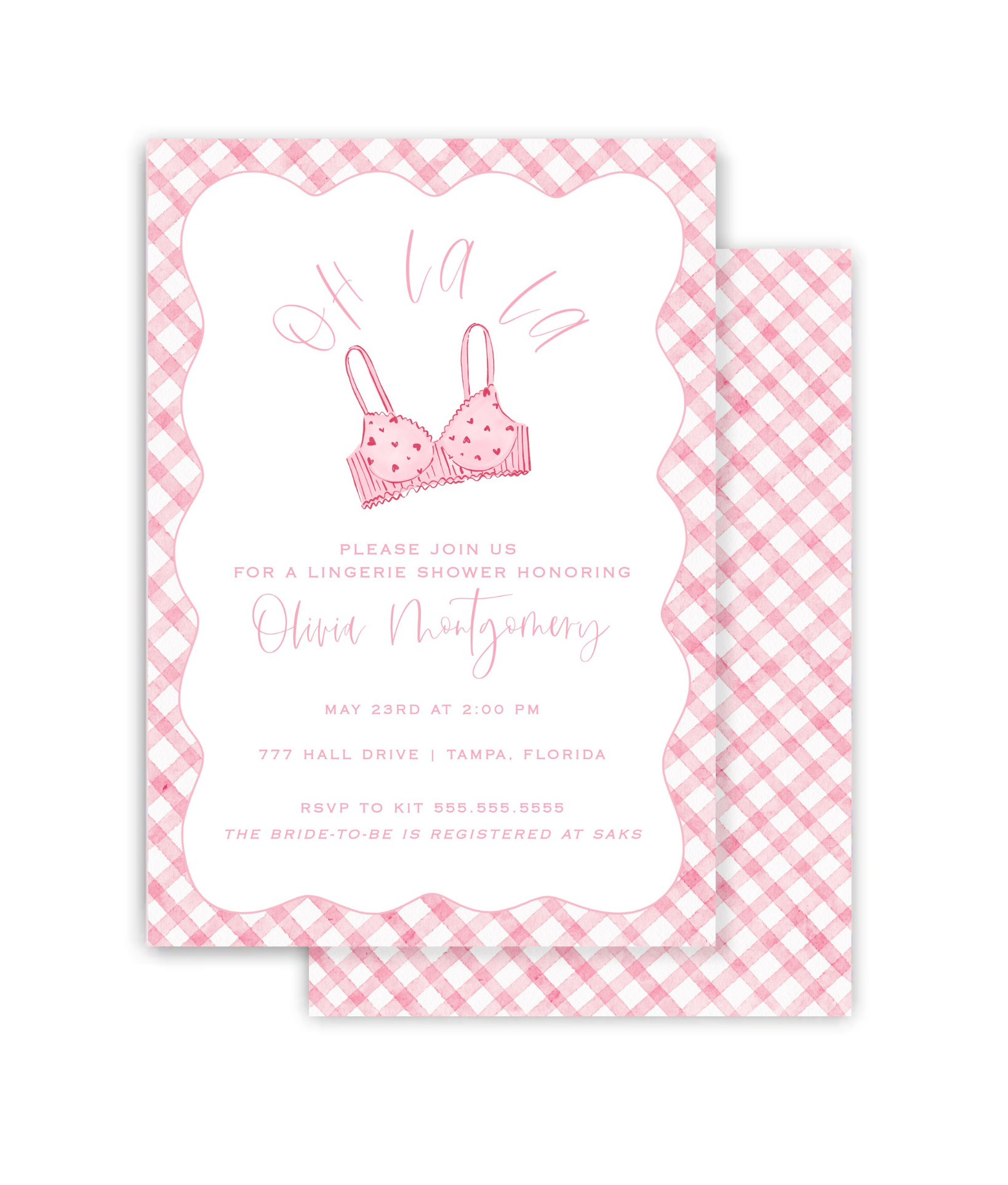 Lingerie Shower Invitation