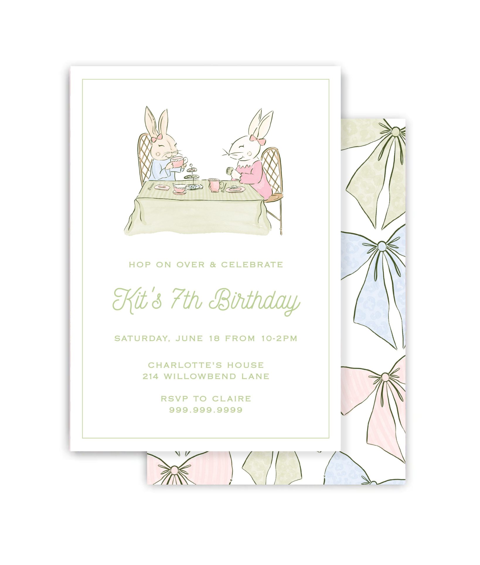 Bunny Tea Party Invitation