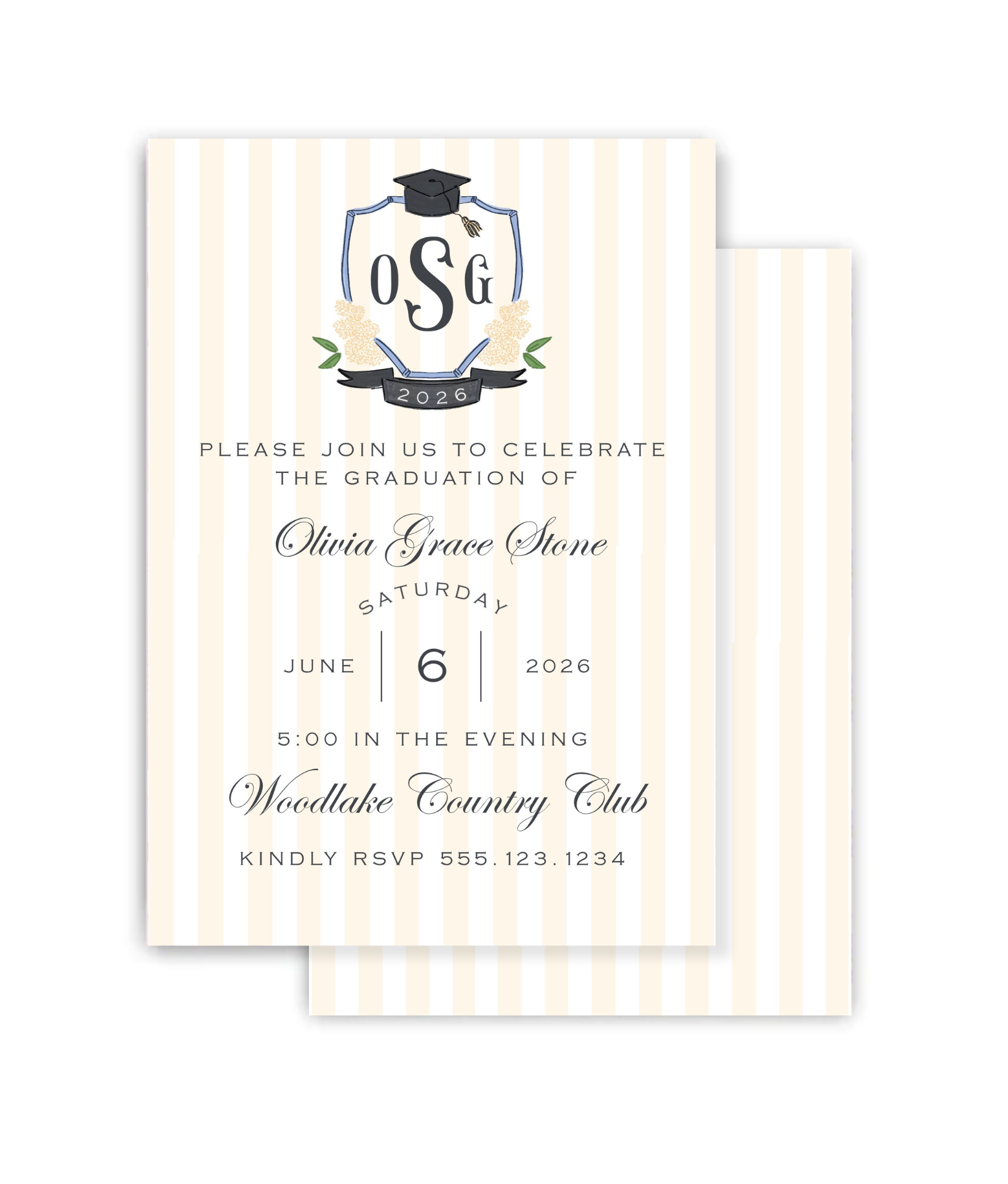 Hydrangea Graduation Invitation