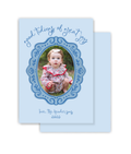Whimsy Blue Christmas Card
