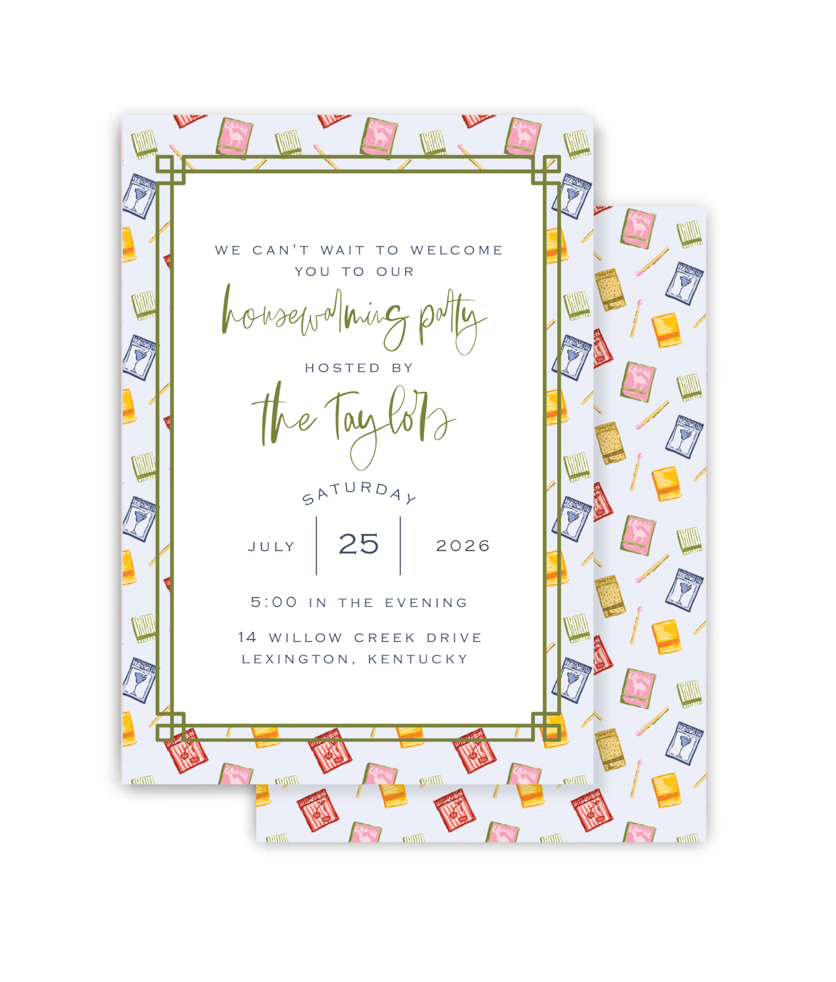 Matchbox Housewarming Invitation