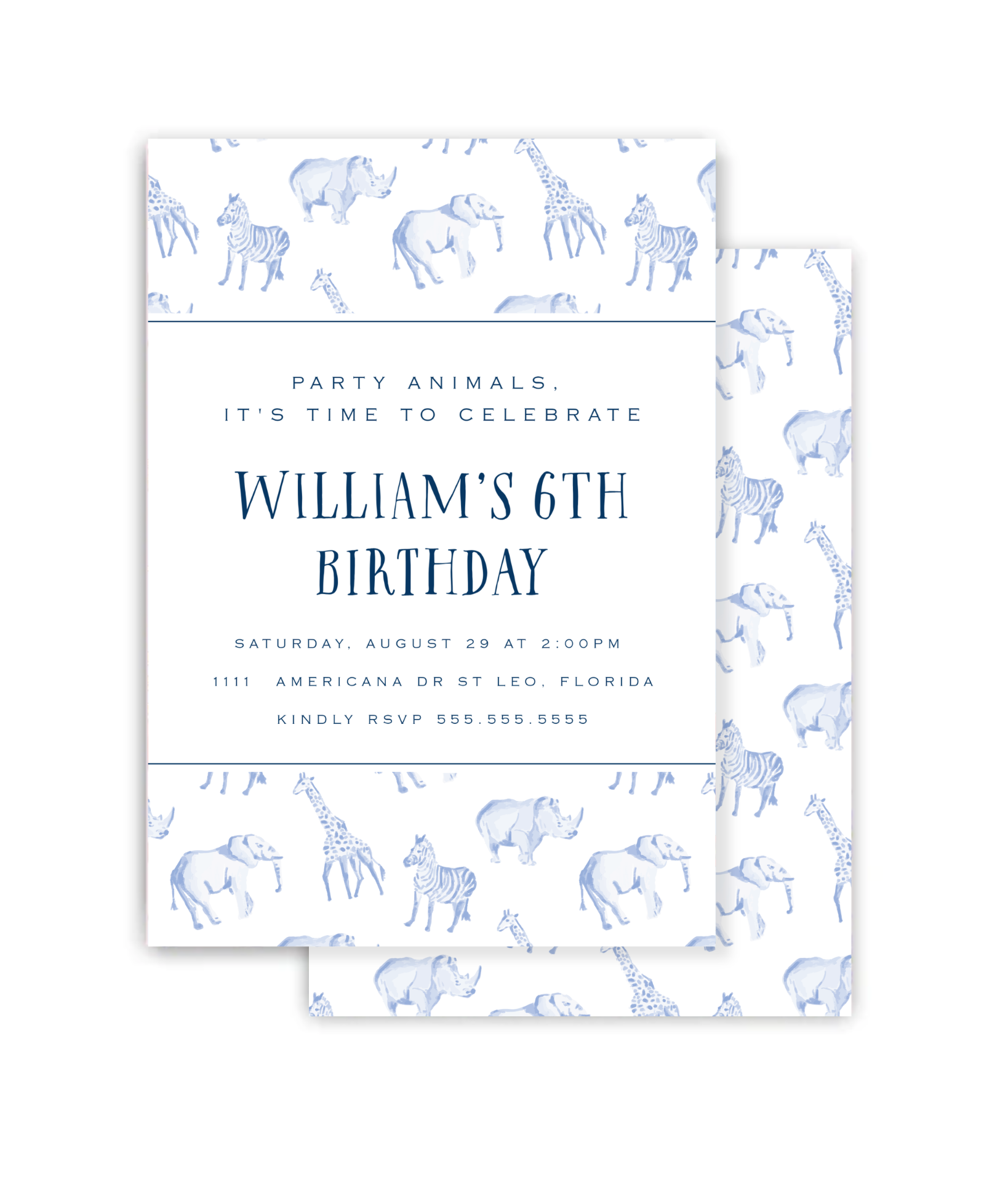 Party Animals Party Invitation
