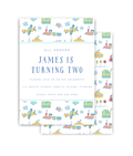 Things That Go Party Invitation