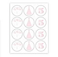 Classic Pink Party Cupcake Toppers