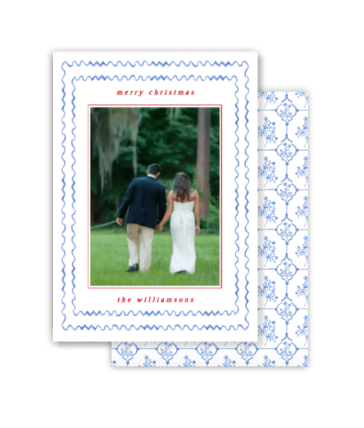 French Toile Christmas Card