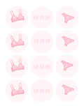 Lingerie Shower Cupcake Toppers