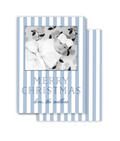 Blue Stripe Christmas Card