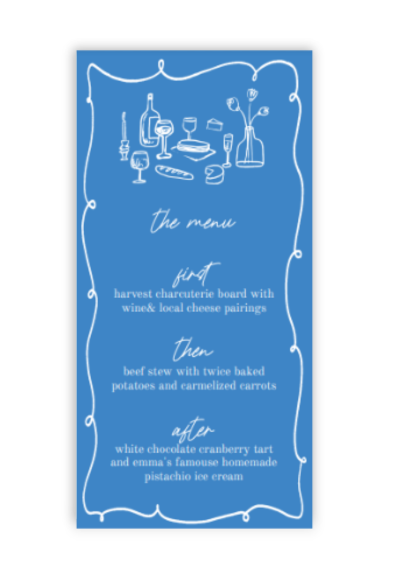 Dinner Party Menu