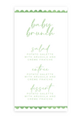 Green Fields Scallop Menu