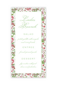 Secret Garden Menu