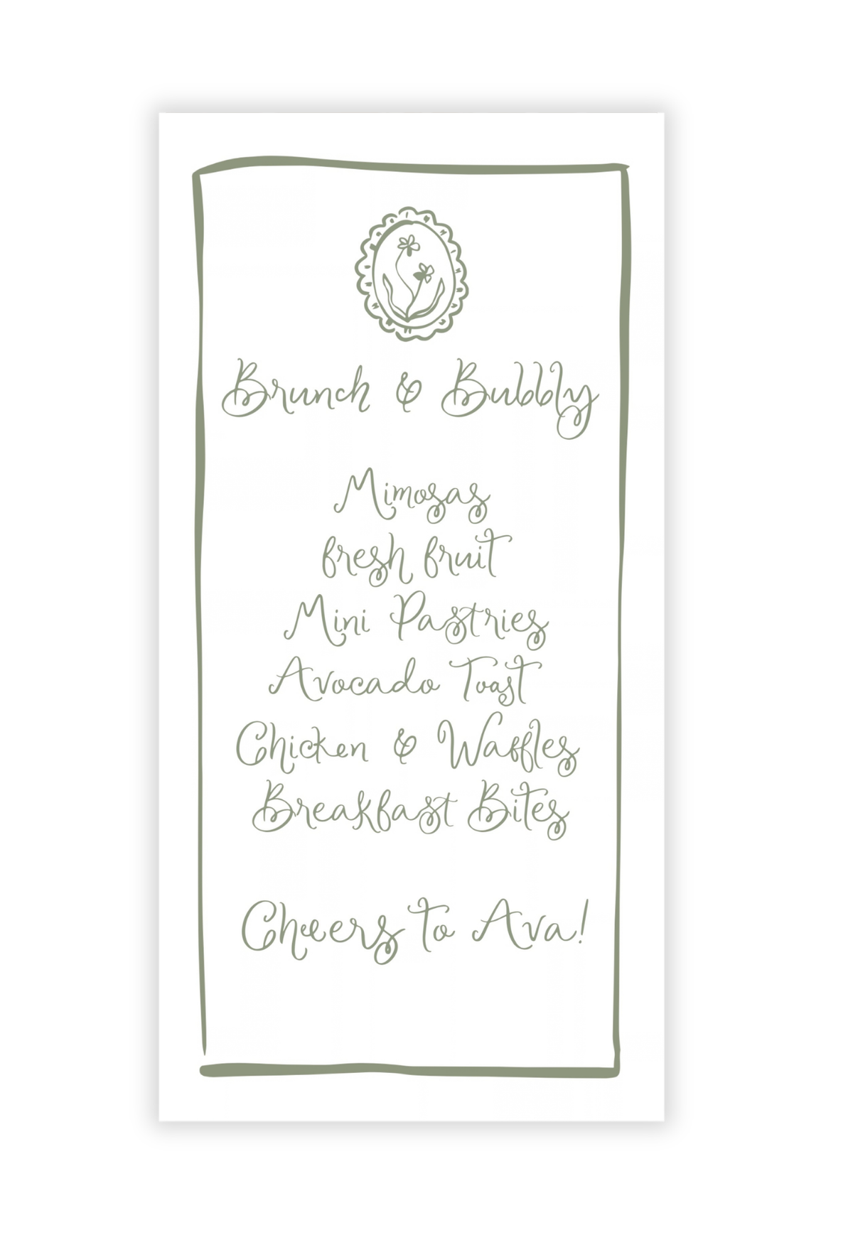 Floral Frame Menu