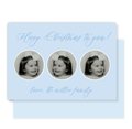 Blue Mini Frames Horizontal Christmas Card