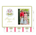 Holly Blockprint Horizontal Christmas Card