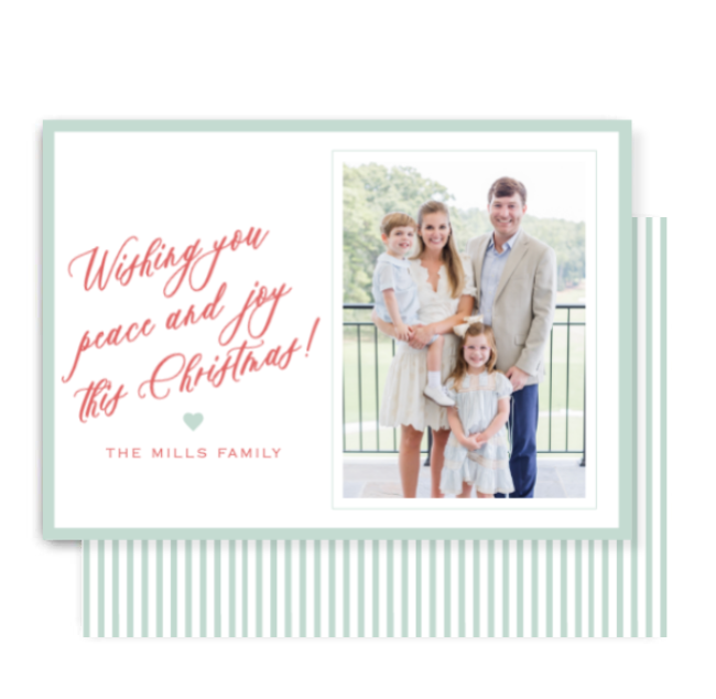 Tiny Stripe Horizontal Christmas Card
