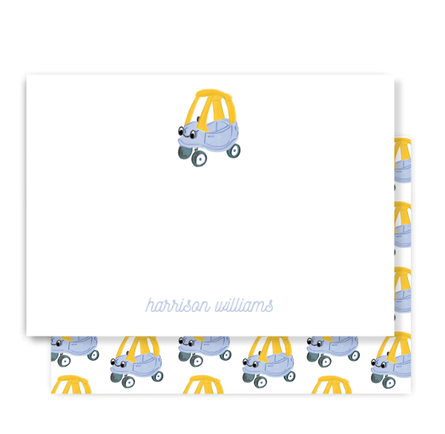 Blue Cozy Coupe Notecard