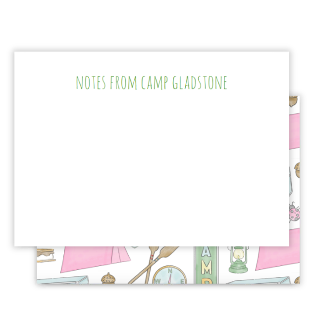 Girl Summer Camp Notecard