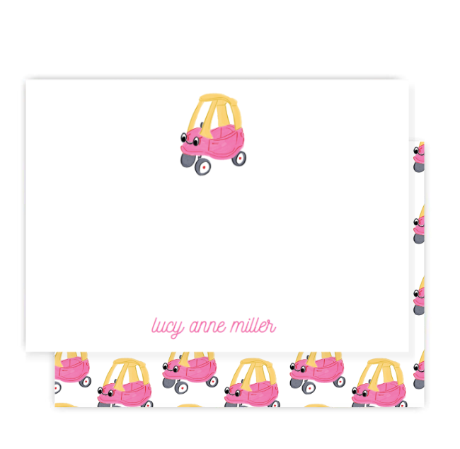 Pink Cozy Coupe Notecard