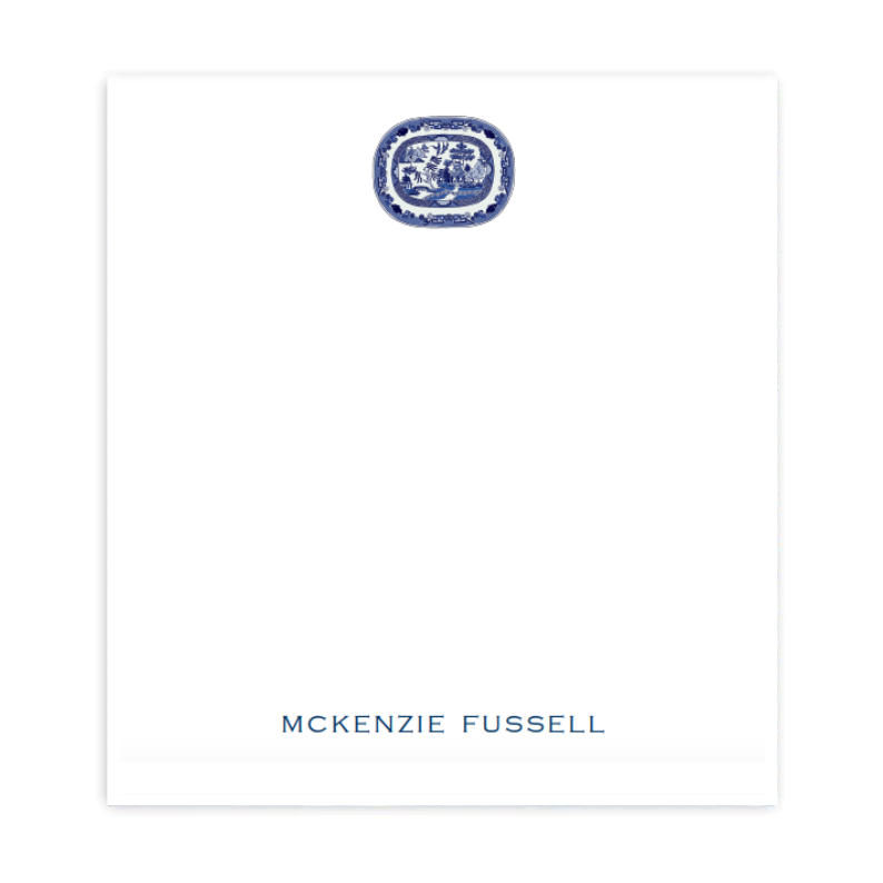 Blue & White Platter Notepad