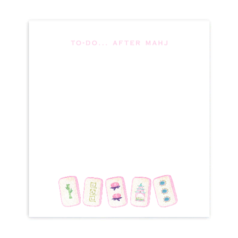 Pink Mahj Notepad