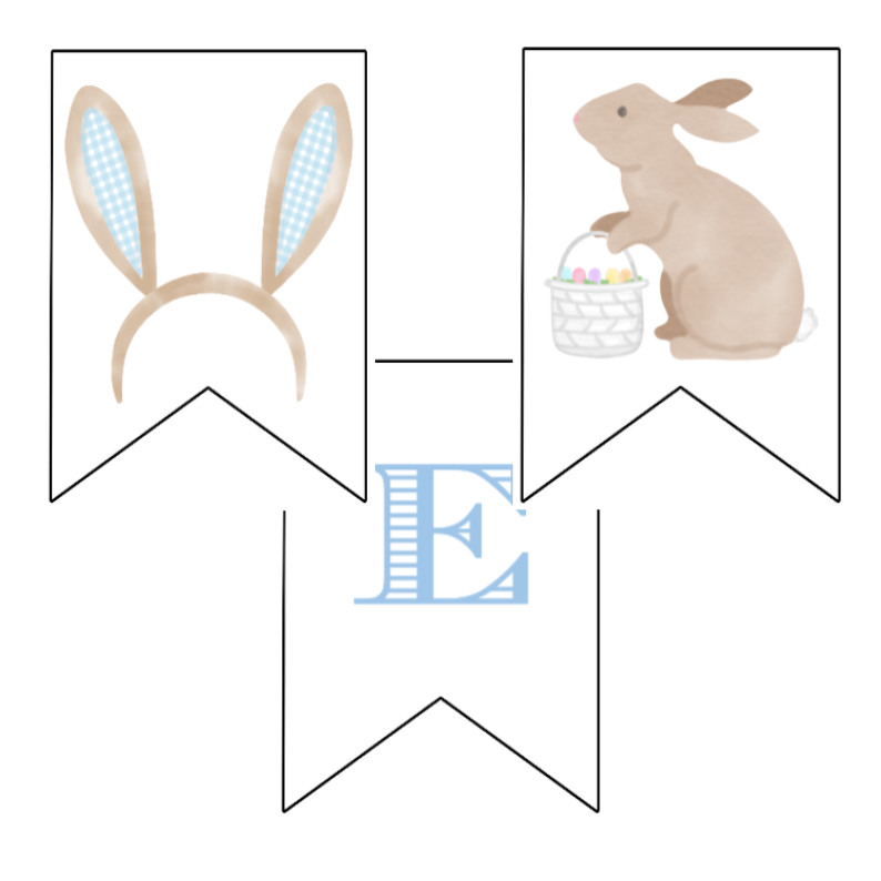 Blue Floppy Easter Banner
