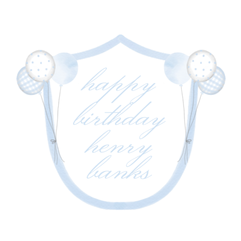 Classic Blue Party Hanger Sign