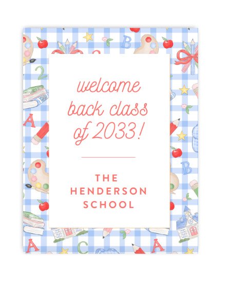 School Days Party Sign