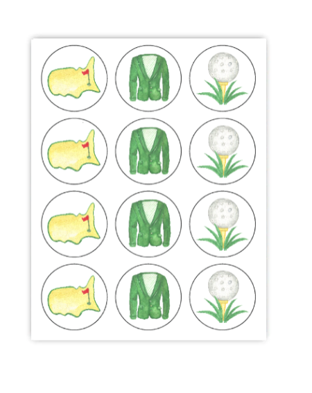 Masters Weekend Cupcake Toppers