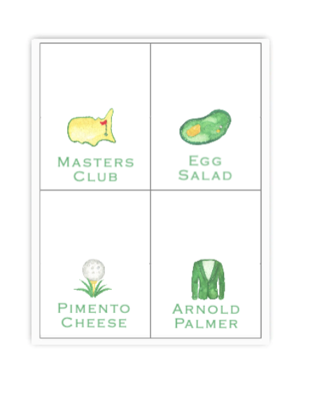 Masters Weekend Placecards