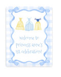 Blue Princess Party Sign