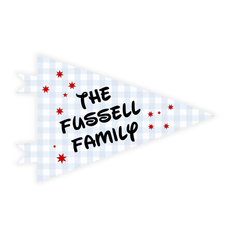 Blue Stars Magical Stroller Flag