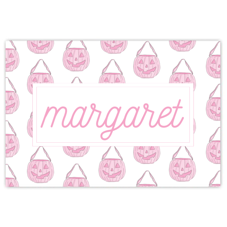 Pink Pumpkin Bucket Placemat