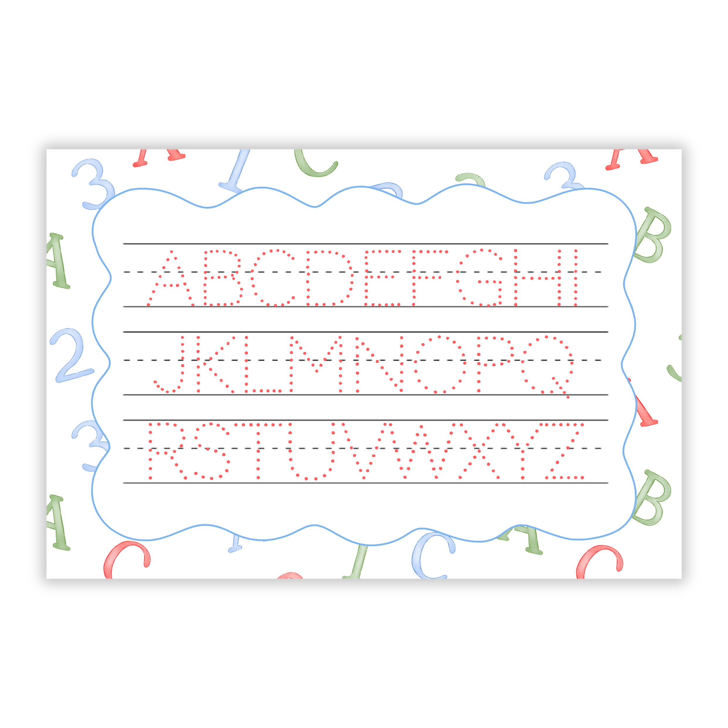 Primary Learning Fun Alphabet Tracing Placemat