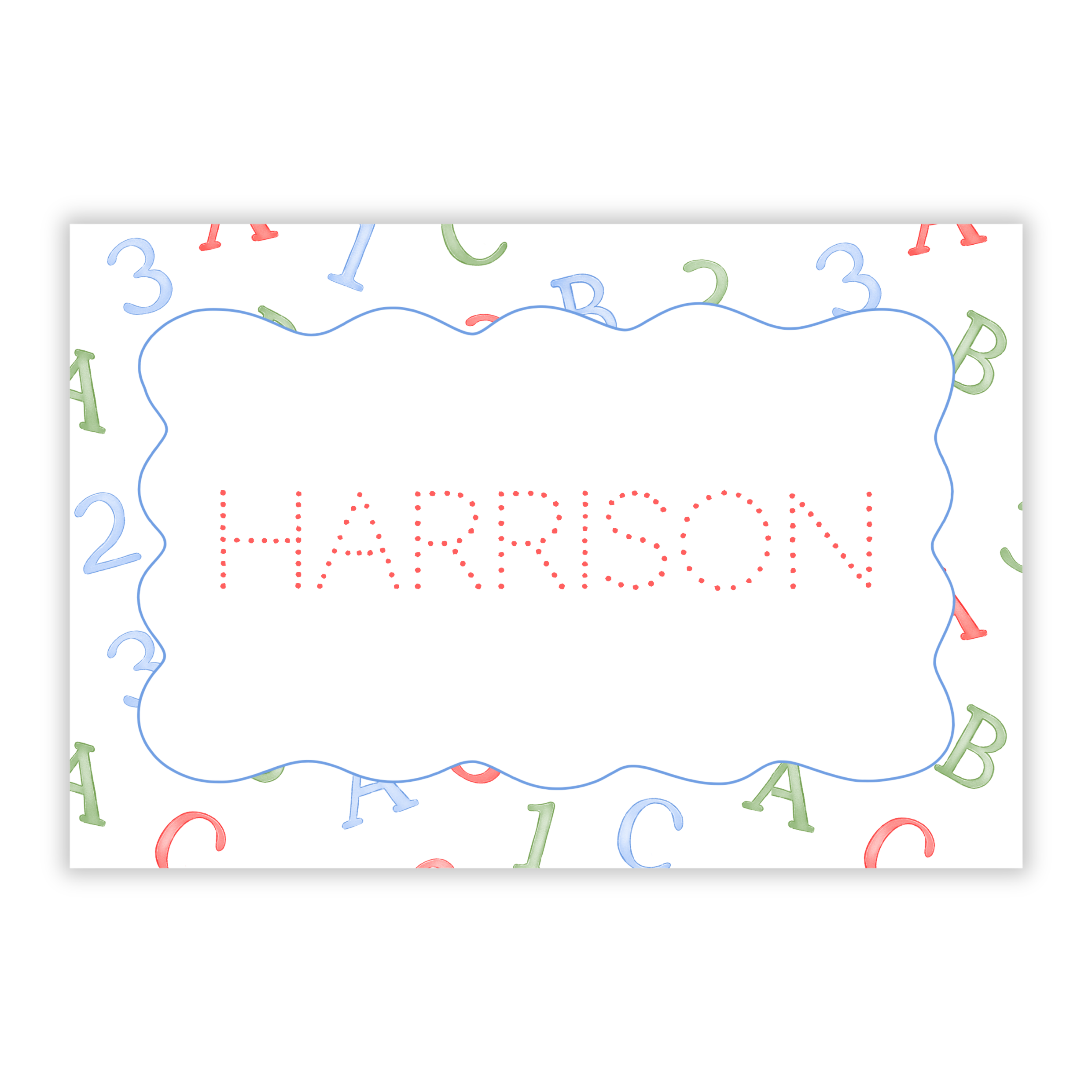 Primary Learning Fun Name Tracing Placemat