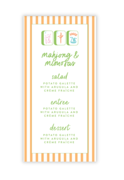 Mahjong Menu