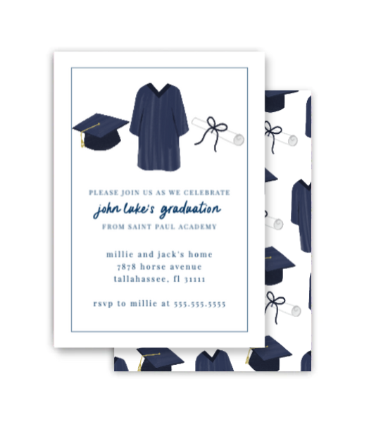 Navy Grad Invitation