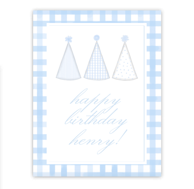 Classic Blue Party Sign