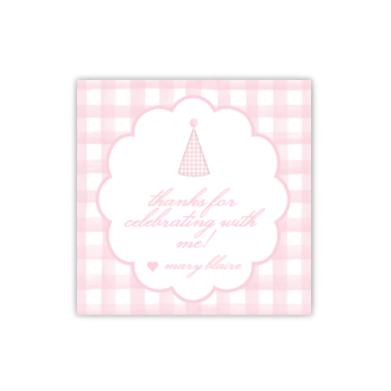 Classic Pink Party Gift Tags / Stickers